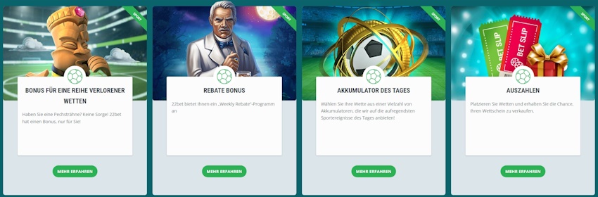 22Bet Sportwetten Bonusse