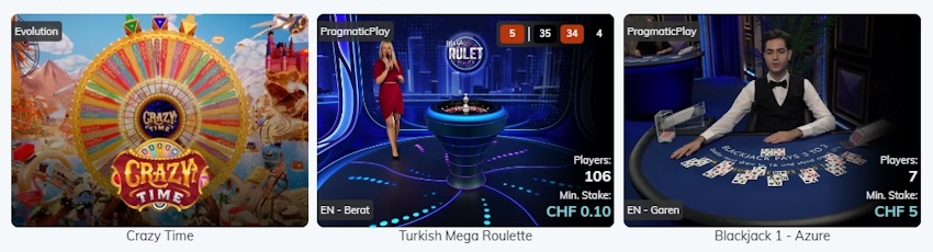 Bahigo Casino Live Spiele