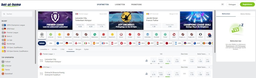 Bet-at-Home Sportwetten Schweiz
