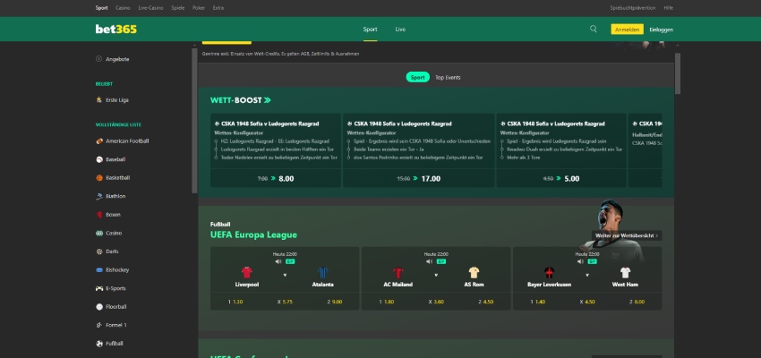 bet365 Sportwetten