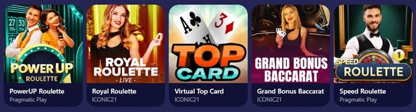 BetMatch Casino Live Spiele