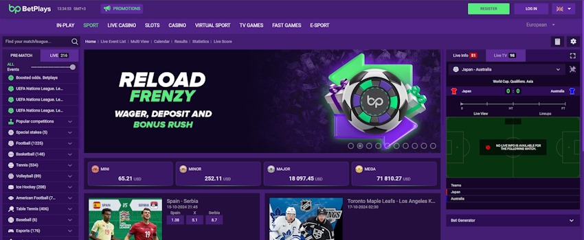 BetPlays sportfogadás