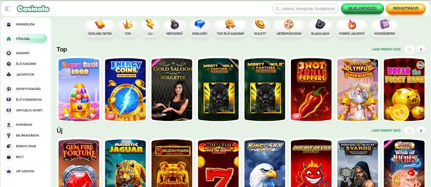 Casinolo kaszinó Magyarország