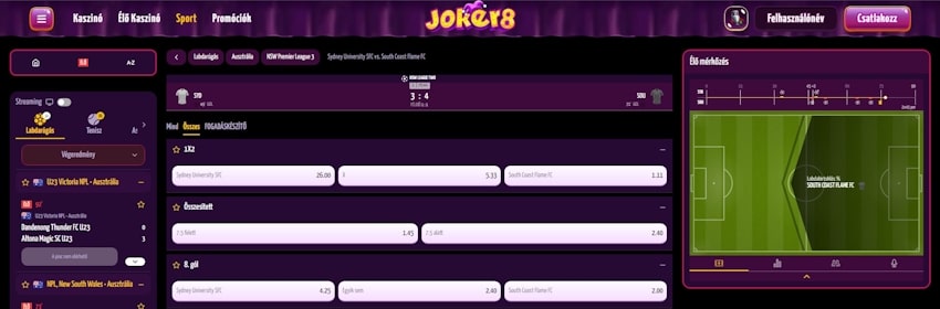 Joker8 élő fogadás