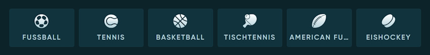 LegendPlay Sportarten