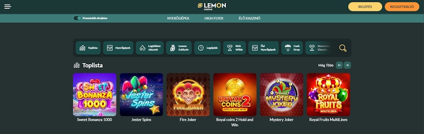Lemon kaszinó Magyarország