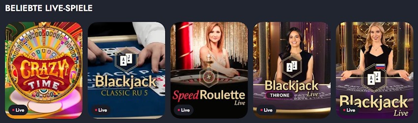 Martin Casino Live-Spiele