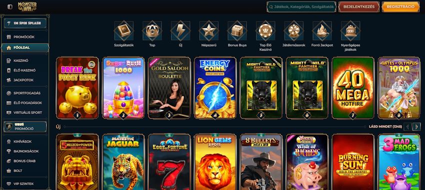 Monster Win kaszinó Magyarország