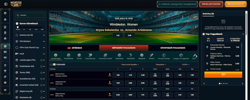 MonsterWin sportfogadás Magyarországon