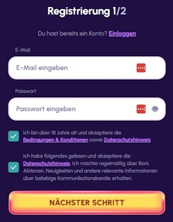 NovaJackpot Anmeldung