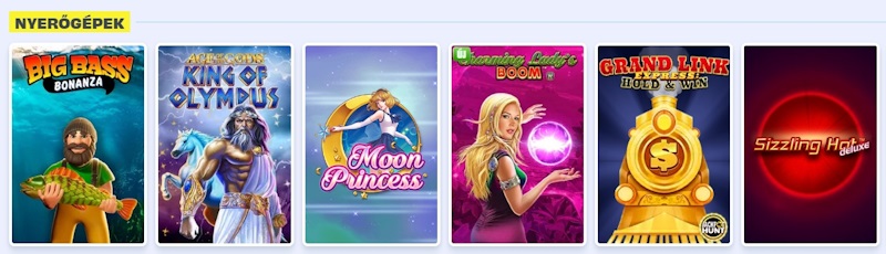 OnlySpins kaszinó nyerőgépes játékok