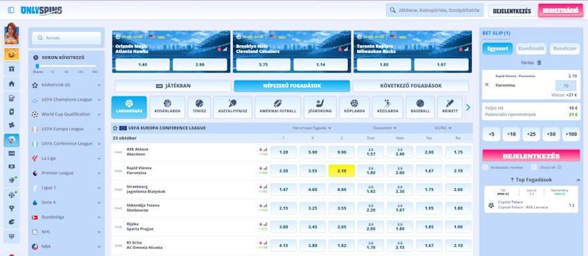 OnlySpins sportfogadás Magyarországon