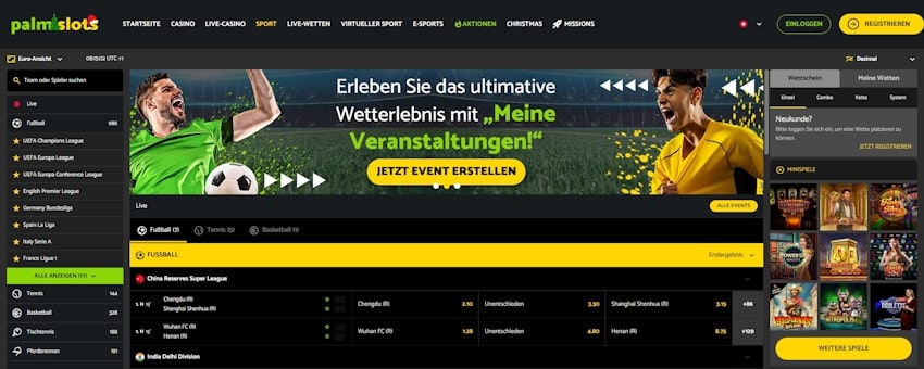 Palmslots Sportwetten Schweiz