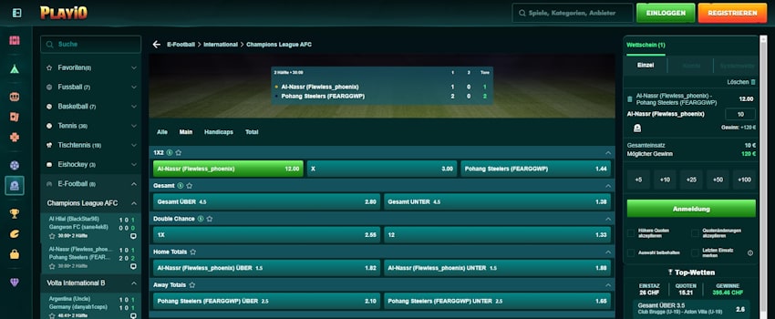 Playio Live Wetten