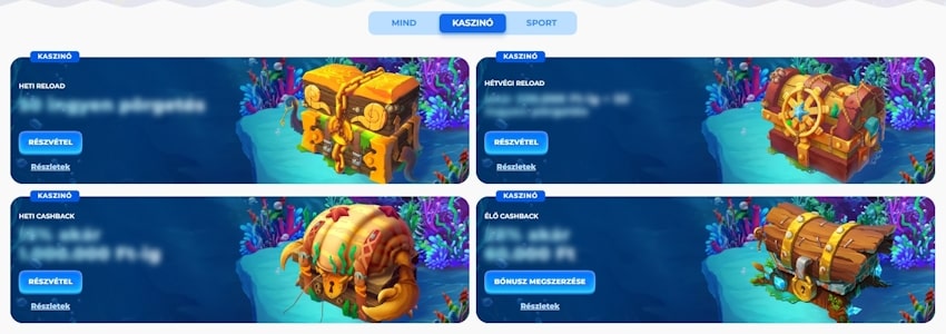 Posido kaszinó bónuszok
