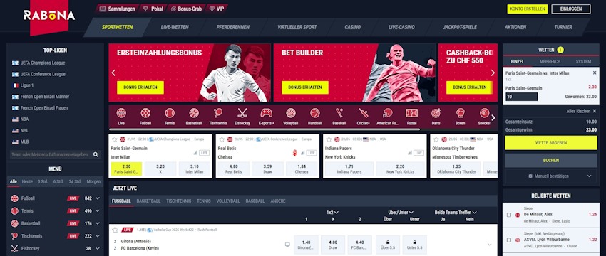 Rabona Sportwetten Schweiz