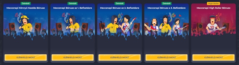 Rolling Slots kaszinó bónuszok