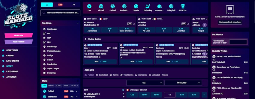 Slots Hammer Sportwetten Schweiz