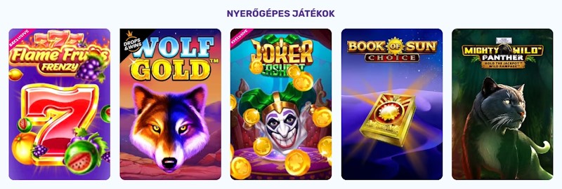 Slots Palace kaszinó nyerőgépes játékok
