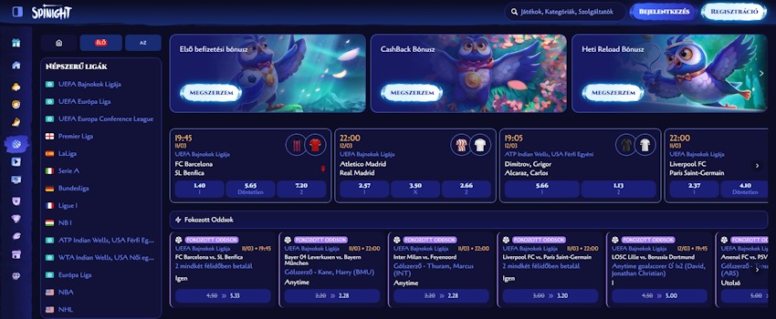 Spinight sportfogadás Magyarországon