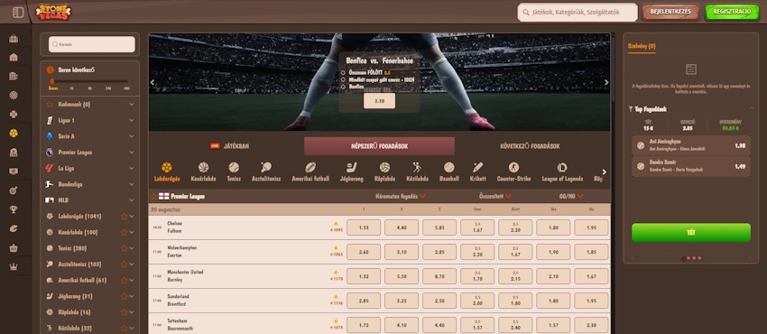 Stonevegas sportfogadás Magyarországon