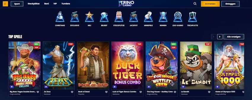 TrinoCasino Casino Bereich