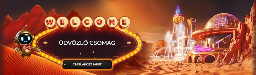 Vegazone kaszinó üdvözlő bónuszcsomag