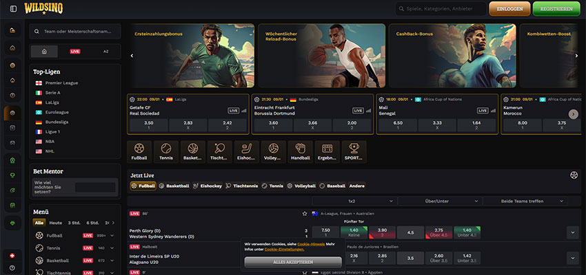 Wildsino Sportwetten Schweiz