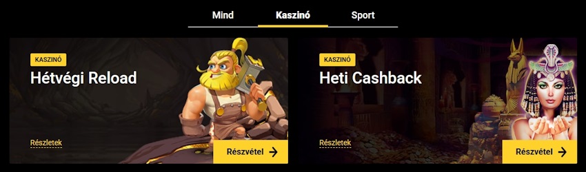 ZetCasino bónuszok