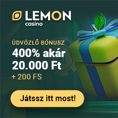Lemon Casino kaszinó bónusz